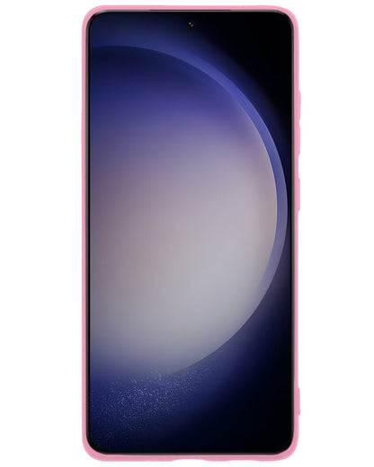 Forterra Samsung S23 Ultra Hoesje Siliconen Backcover Lichtgewicht - Roze