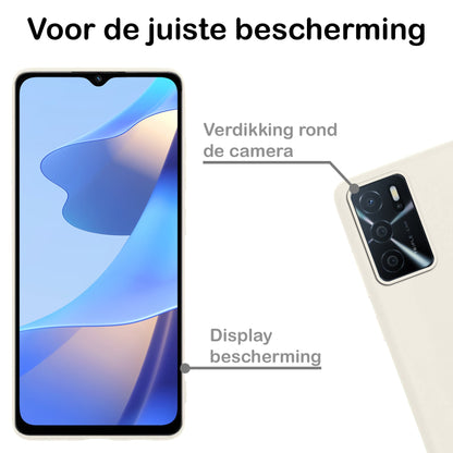 Forterra OPPO A16 Hoesje Siliconen Backcover Lichtgewicht - Wit