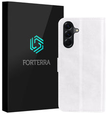 Forterra Samsung A26 Hoesje Bookcase Cover met Kaarthouder - Wit