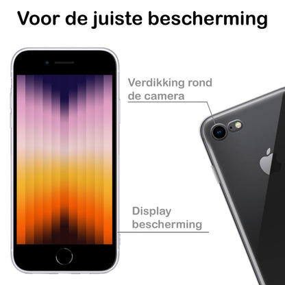 Forterra iPhone SE 2022 Hoesje Siliconen Backcover Lichtgewicht - Transparant
