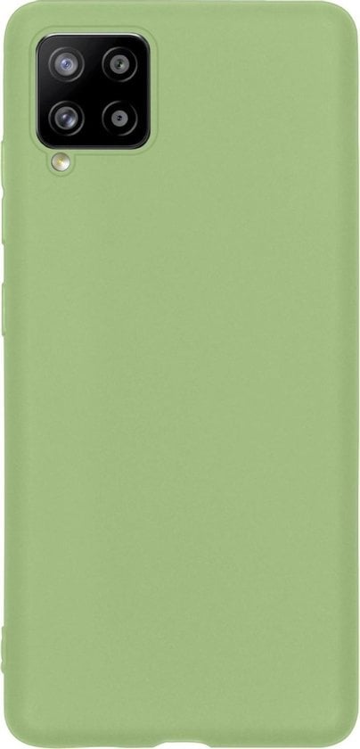 Forterra Samsung A42 Hoesje Siliconen Backcover Lichtgewicht - Groen