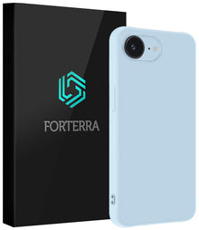 Forterra iPhone 16e Hoesje Siliconen Backcover Lichtgewicht - Lichtblauw