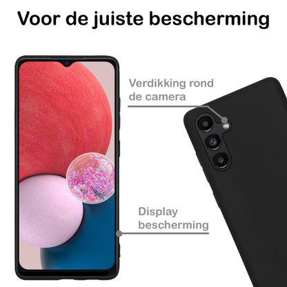 Forterra Samsung A13 5G Hoesje Siliconen Backcover Lichtgewicht - Zwart