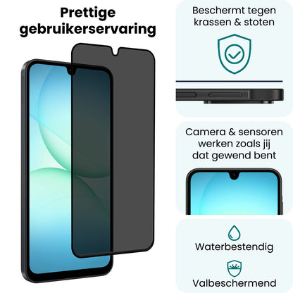 Forterra Samsung A17 Screenprotector Gehard Glas - Privacy