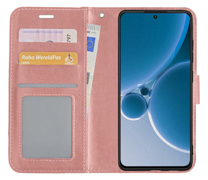 Forterra OnePlus Nord 3 Hoesje Bookcase Cover met Kaarthouder - Rosé goud