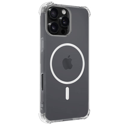 Forterra iPhone 16 Pro Max Hoesje Geschikt voor Magsafe Backcover Shockproof - Transparant