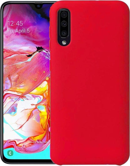 Forterra Samsung Galaxy A50 Hoesje Siliconen Backcover Lichtgewicht - Rood