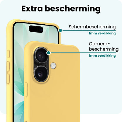Forterra iPhone 17 Hoesje Siliconen Backcover Lichtgewicht - Geel