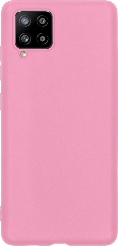 Forterra Samsung A12 Hoesje Siliconen Backcover Lichtgewicht - Lichtroze