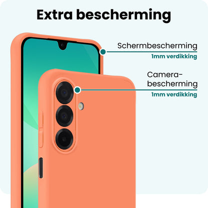 Forterra Samsung A26 Hoesje Siliconen Backcover Lichtgewicht - Perzik