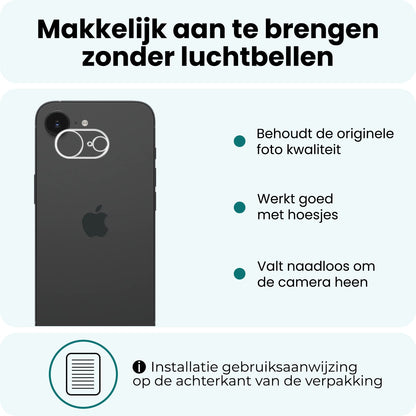 Forterra iPhone 16e Camera Screenprotector Gehard Glas