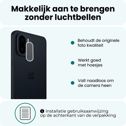 Forterra OnePlus 15R Camera Screenprotector Gehard Glas