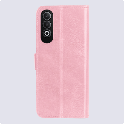Forterra OnePlus Nord CE 4 Hoesje Bookcase Cover met Kaarthouder - Lichtroze