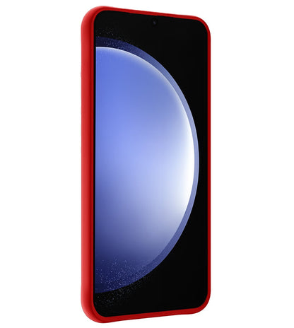 Forterra Samsung S23 FE Hoesje Siliconen Backcover Lichtgewicht - Rood