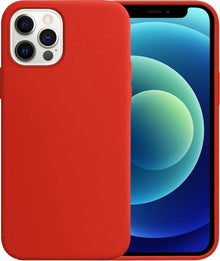 Forterra iPhone 12 Pro Max Hoesje Siliconen Backcover Lichtgewicht - Rood