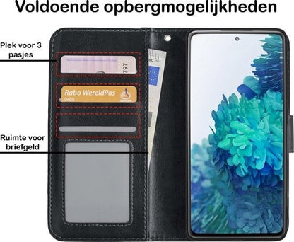 Forterra Samsung S20 FE Hoesje Bookcase Cover met Kaarthouder - Zwart