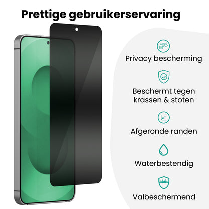 Forterra Privacy Screenprotector Geschikt voor Samsung Galaxy S25 Ultra - Met Installatie Kit - Privacy - Beschermglas - Flexibel Glas - Tempered Glass - Screen Protector