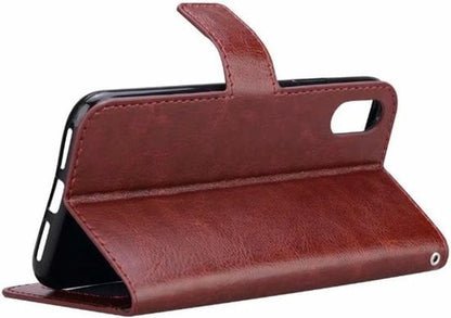 Forterra iPhone XR Hoesje Bookcase Cover met Kaarthouder - Bruin