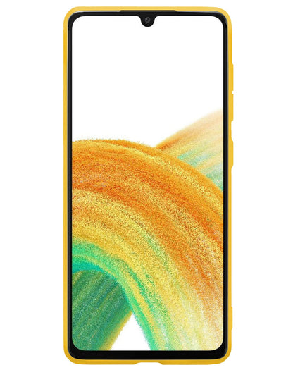 Forterra Samsung A33 Hoesje Siliconen Backcover Lichtgewicht - Geel