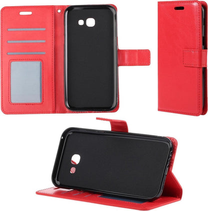 Forterra Samsung Galaxy A5 2017 Hoesje Bookcase Cover met Kaarthouder - Rood