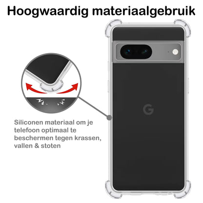 Forterra Google Pixel 7 Hoesje Shockproof Backcover Siliconen - Transparant