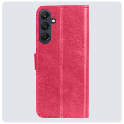 Forterra Samsung A25 Hoesje Bookcase Cover met Kaarthouder - Donkerroze