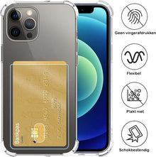 Forterra iPhone 12 Pro Hoesje Kaarthouder Backcover Shockproof - Transparant