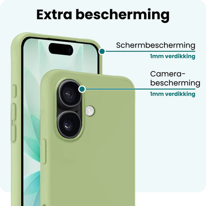 Forterra iPhone 17 Hoesje Siliconen Backcover Lichtgewicht - Groen