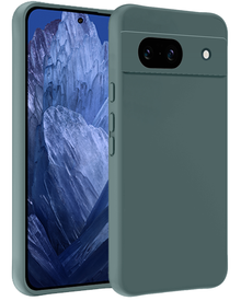 Forterra Google Pixel 8a Hoesje Siliconen Backcover Lichtgewicht - Donkergroen