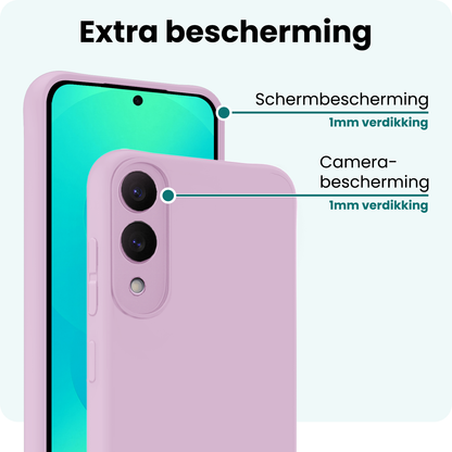 Forterra Samsung S25 Edge Hoesje Siliconen Backcover Lichtgewicht - Lila