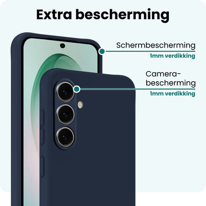 Forterra Samsung S26 Plus Hoesje Siliconen Backcover Lichtgewicht - Donkerblauw