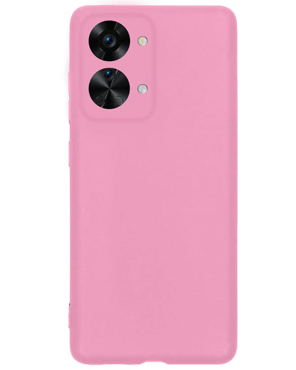Forterra OnePlus Nord 2T Hoesje Siliconen Backcover Lichtgewicht - Lichtroze