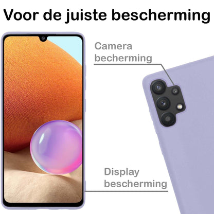 Forterra Samsung A32 4G Hoesje Siliconen Backcover Lichtgewicht - Lila