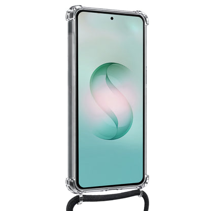 Forterra Samsung S26 Ultra Hoesje Kaarthouder met Koord Backcover Shockproof - Transparant
