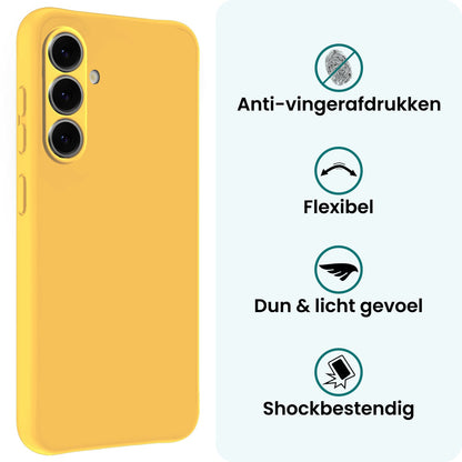 Forterra Samsung A37 Hoesje Siliconen Backcover Lichtgewicht - Geel