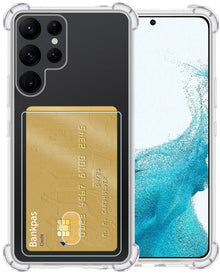 Forterra Samsung S22 Ultra Hoesje Kaarthouder Backcover Shockproof - Transparant