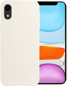 Forterra iPhone XR Hoesje Siliconen Backcover Lichtgewicht - Wit