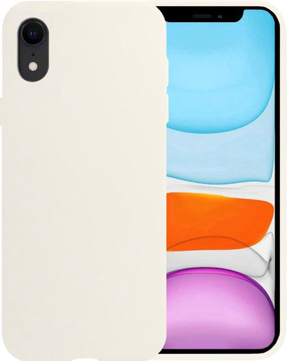 Forterra iPhone XR Hoesje Siliconen Backcover Lichtgewicht - Wit