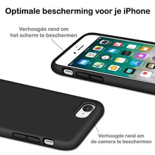 Forterra iPhone SE 2020 Hoesje Siliconen Backcover Lichtgewicht - Zwart