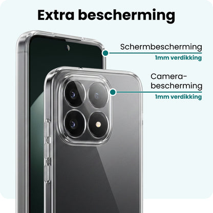 Forterra Xiaomi 15T Hoesje Siliconen Backcover Lichtgewicht - Transparant