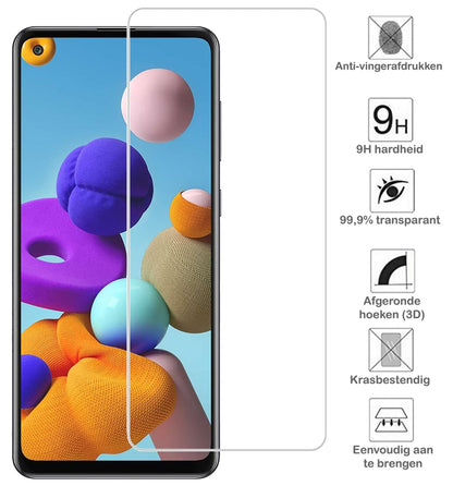 Forterra Samsung A21s Screenprotector Gehard Glas - Full Screen