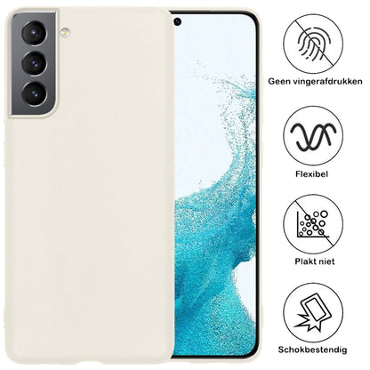 Forterra Samsung S22 Hoesje Siliconen Backcover Lichtgewicht - Wit
