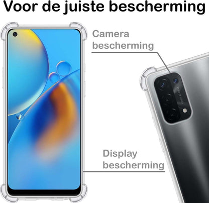 Forterra OPPO A74 4G Hoesje Shockproof Backcover Siliconen - Transparant