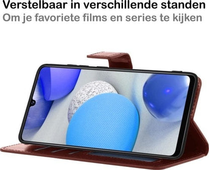Forterra Samsung A42 Hoesje Bookcase Cover met Kaarthouder - Bruin