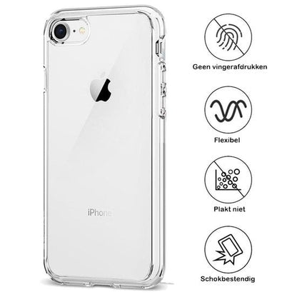 Forterra iPhone SE 2020 Hoesje Siliconen Backcover Lichtgewicht - Transparant