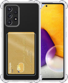 Forterra Samsung A72 Hoesje Kaarthouder Backcover Shockproof - Transparant