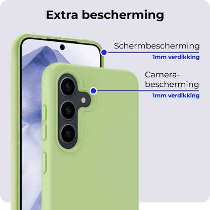 Forterra Samsung A55 Hoesje Siliconen Backcover Lichtgewicht - Groen