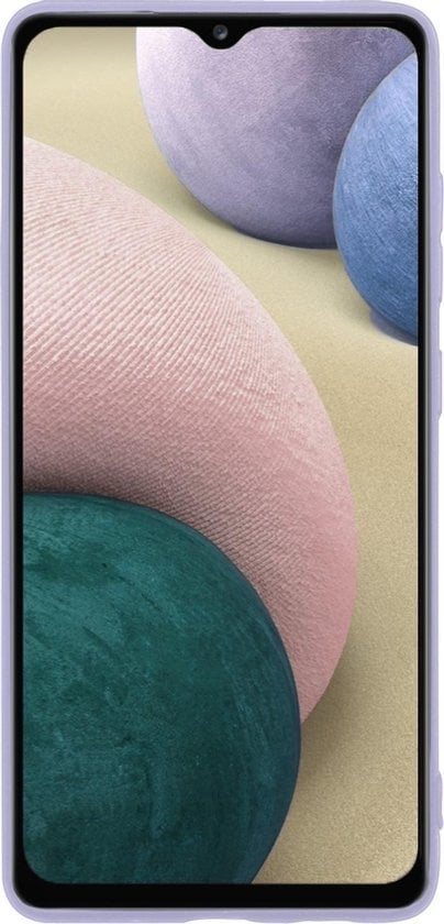 Forterra Samsung A12 Hoesje Siliconen Backcover Lichtgewicht - Lila
