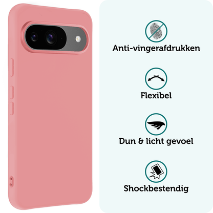 Forterra Google Pixel 10 Hoesje Siliconen Backcover Lichtgewicht - Lichtroze
