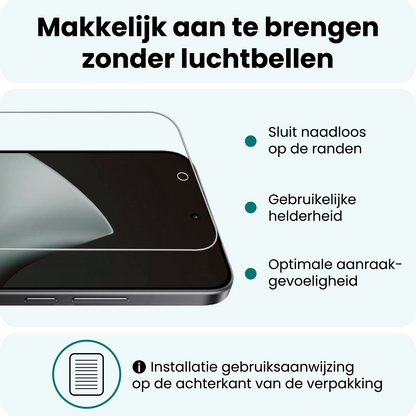 Forterra Xiaomi 15T Screenprotector Gehard Glas - Anti-kras